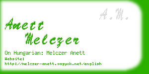 anett melczer business card